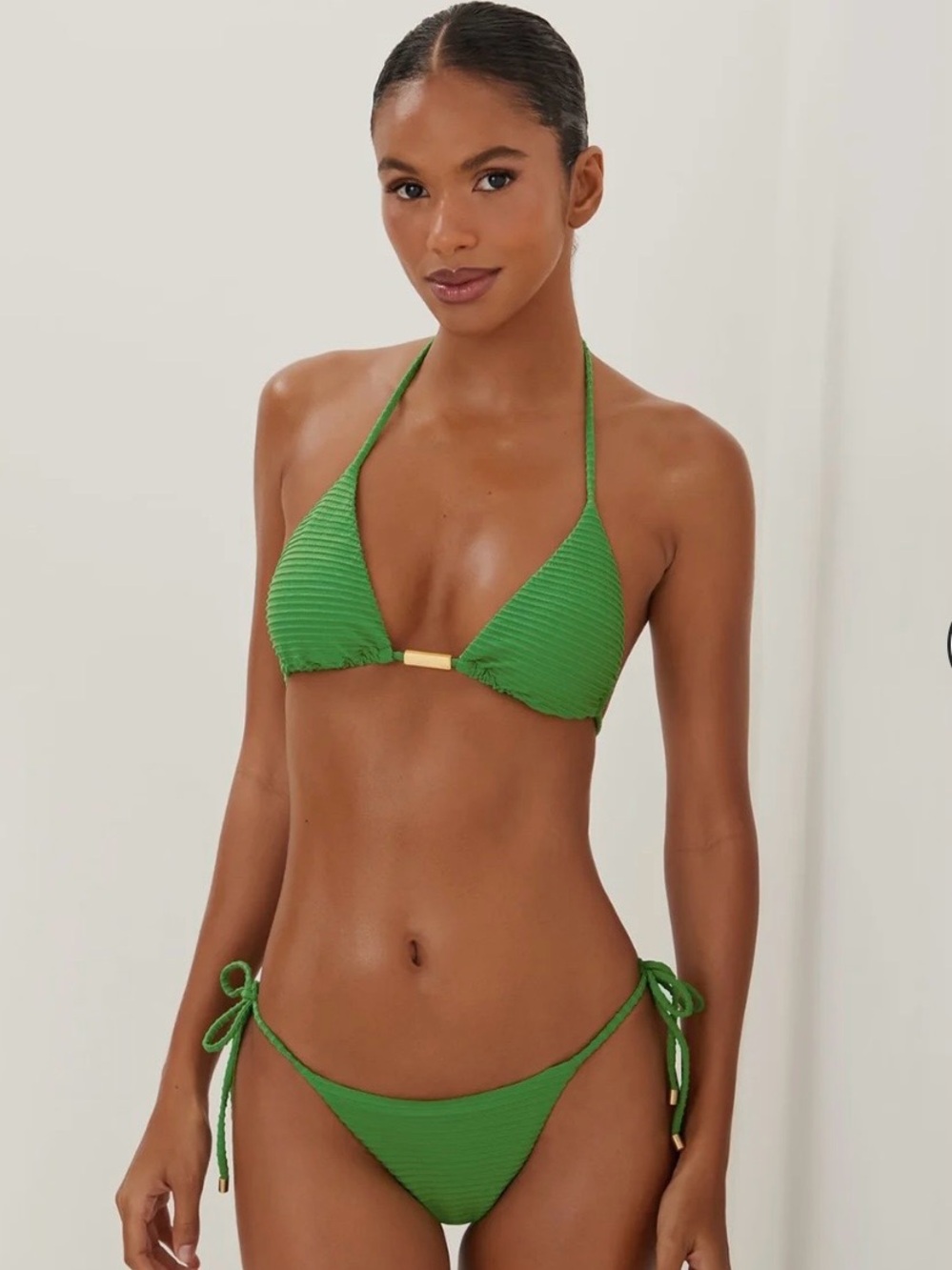 VIX Paula Hermanny Kelly Green/Meadow Triangle Bikini Set - Women Swim